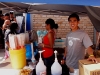 Daniel and the sno-cone & cotton candy booth