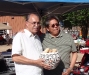 Govenor John Antonio presenting Jack & the team with a beautiful Laguna pot 